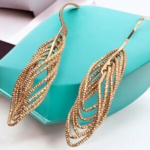 JCM Gold Over Sterling Dangle Earrings